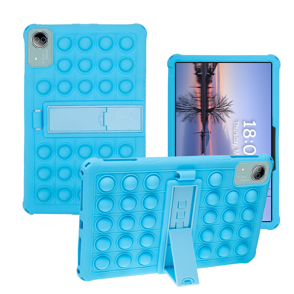 Para Teclast T60 Plus T60AI funda para tableta de 12 pulgadas funda con soporte Ajustable funda de silicona suave con burbujas: Trece / Blanco
