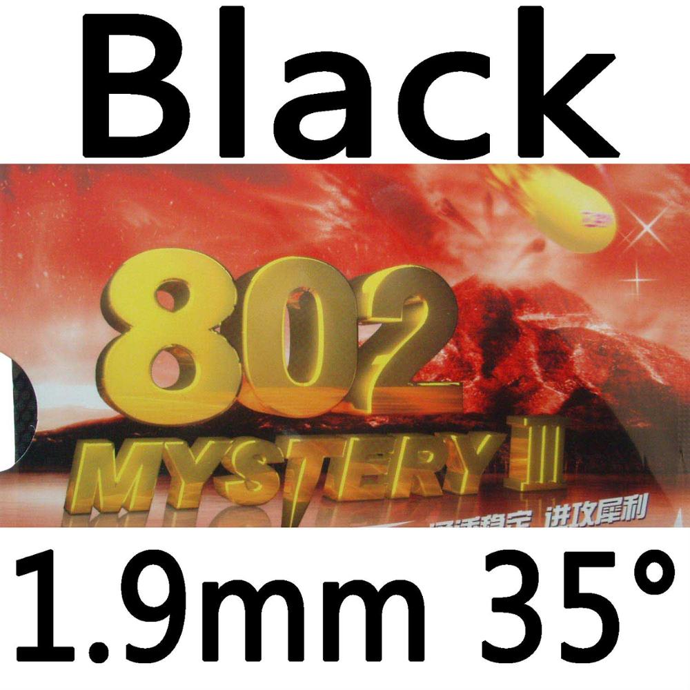 RITC 729 Friendship 802 Mystery III short pips-out table tennis pingpong rubber with sponge: Black 1.9mm H35