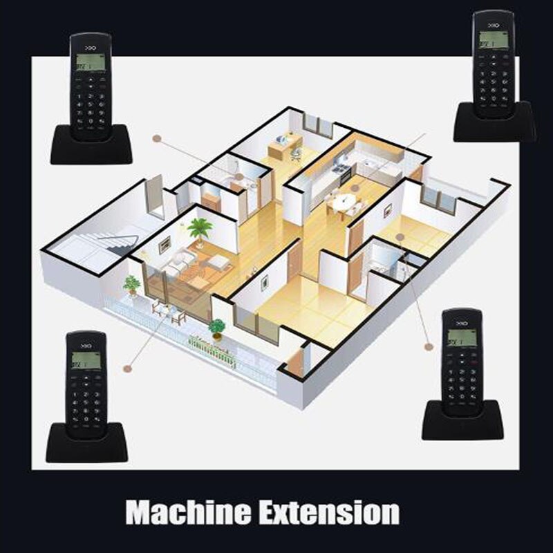 Russian English Language Digital Cordless Fixed Telephone With Call ID Handsfree Mute LED Screen Wireless Phone For Home Office