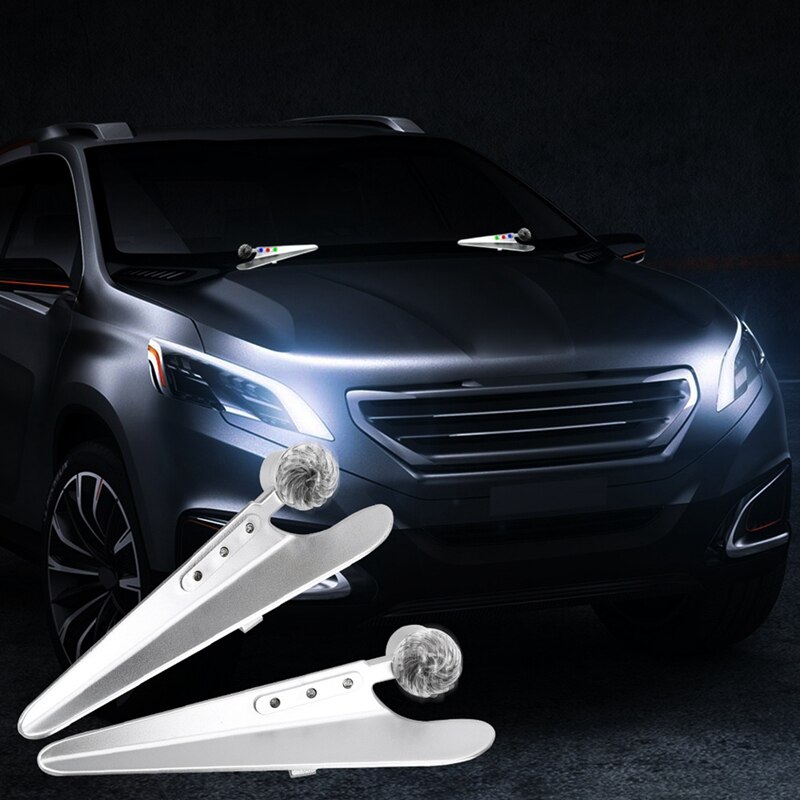 2PCS Car Wiper Pressurizer Durable Windshield Wiper Decorative Lights LED Universal