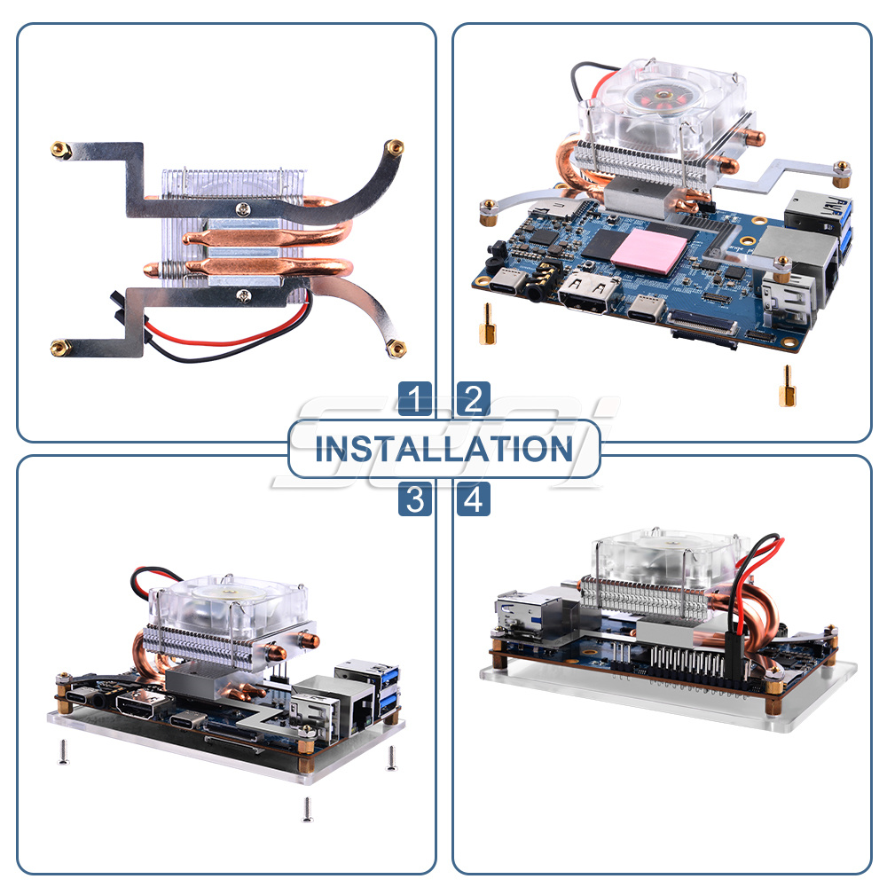 52pi orange  pi 5b kylare lågprofilsradiatorer 5v fläktar iskylare kylfläns
