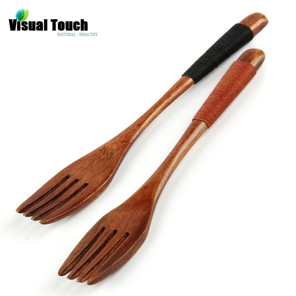 Wooden Food Dessert Fork Wood Forks Dinner Fork Cutlery Tableware Lovers Wooden Flatware Fruit Cake Forks