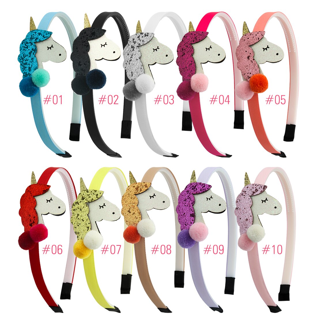 Diadema de unicornio brillante XIMA, 1 pieza, diadema de plástico para niñas, accesorios para el cabello para niños, horquillas de unicornio para el cabello, suministros para fiestas