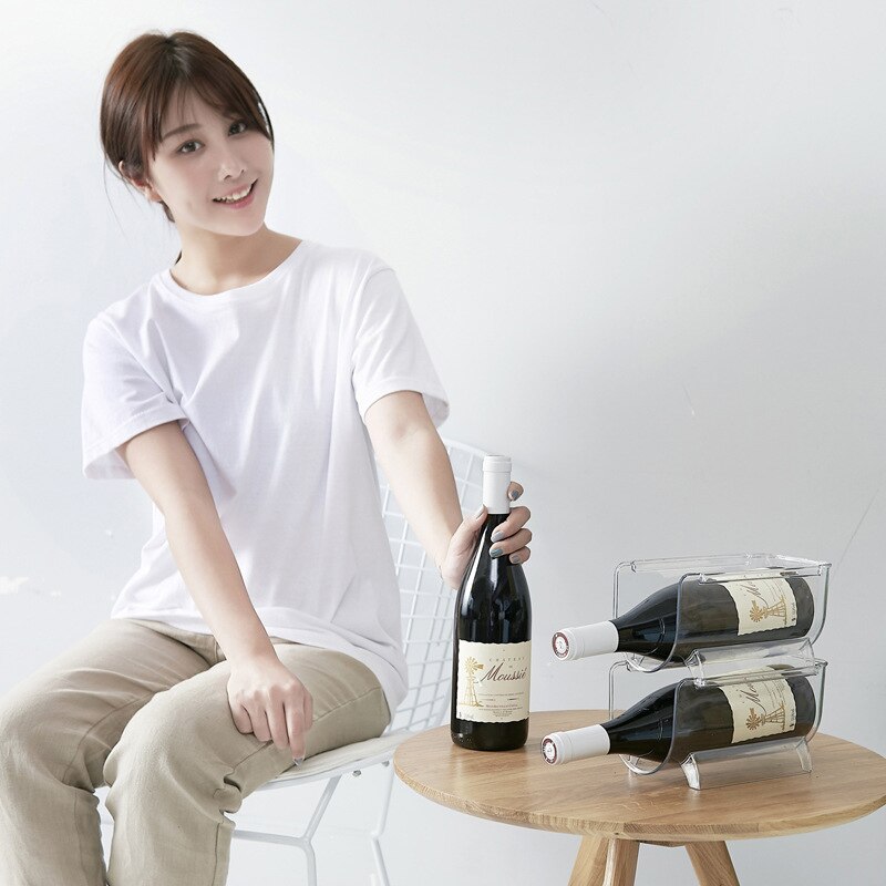 4Pcs Transparent Wine Rack Storage Universal Wine ... – Grandado