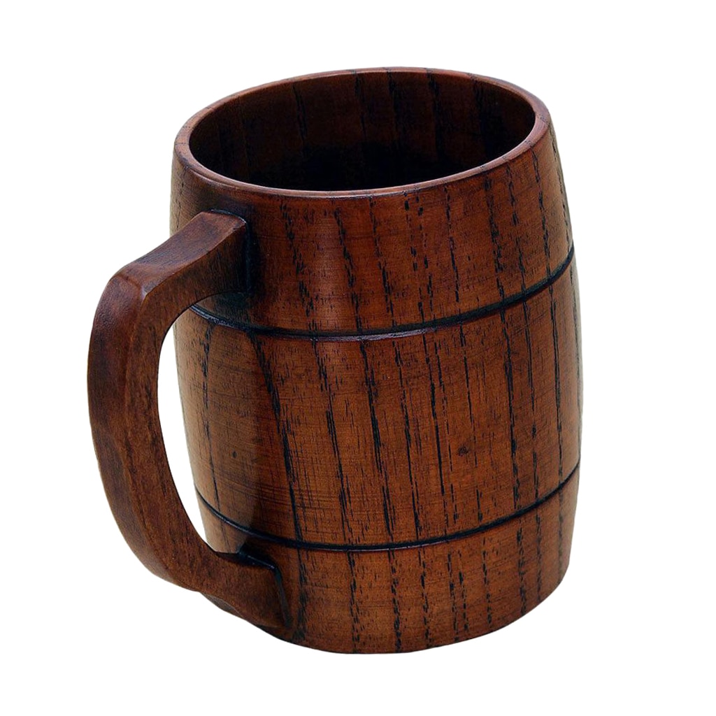 Jarra de cerveza rústica de madera Natural, jarras de cerveza de madera, hecha a mano, taza de café, de boda, padrino de boda,