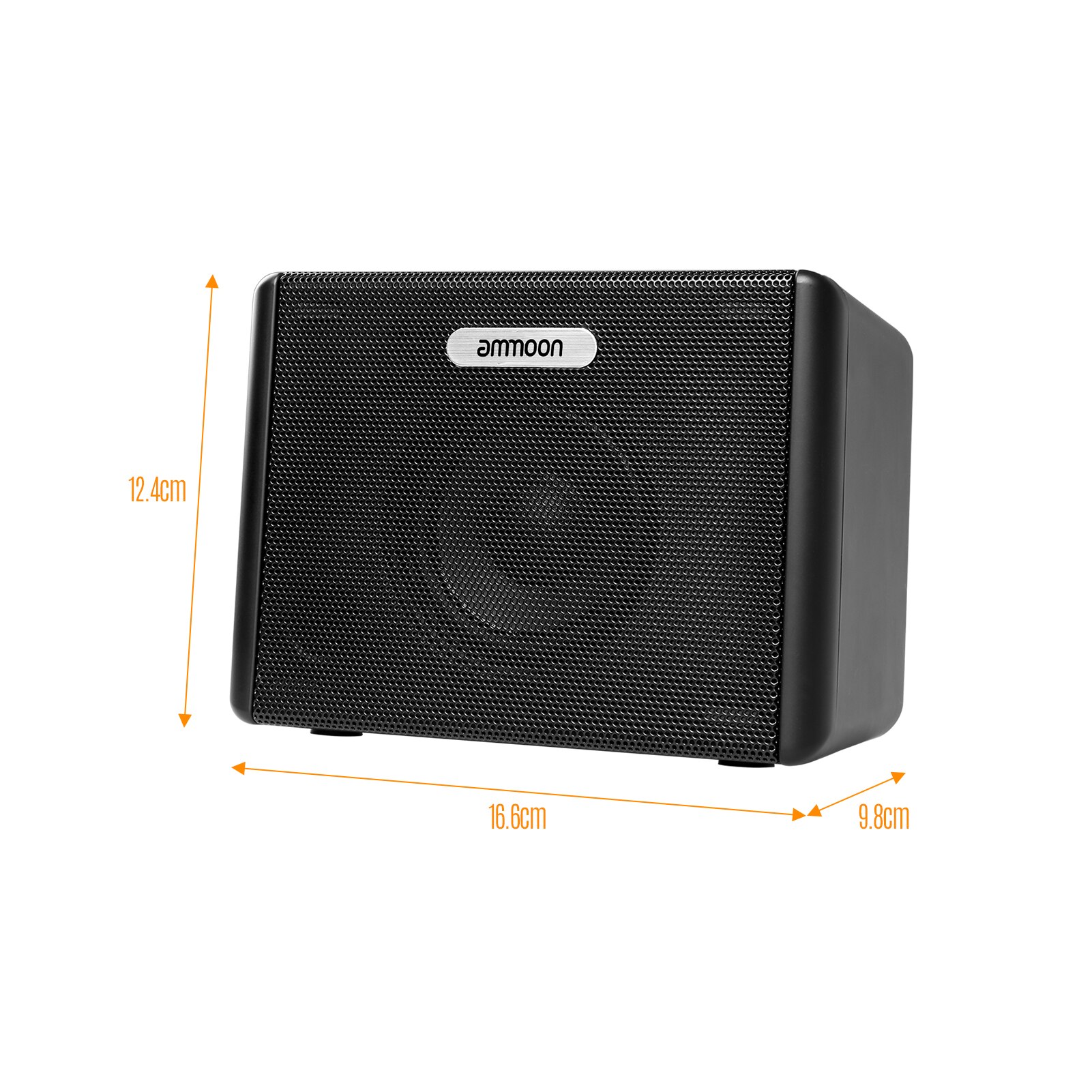 Ammoon-Amplificador de guitarra eléctrica de escritorio AM-3, amplificador de 3,2 W, efectos de retardo de distorsión integrados con salida de auriculares de 3,5mm, entrada Aux
