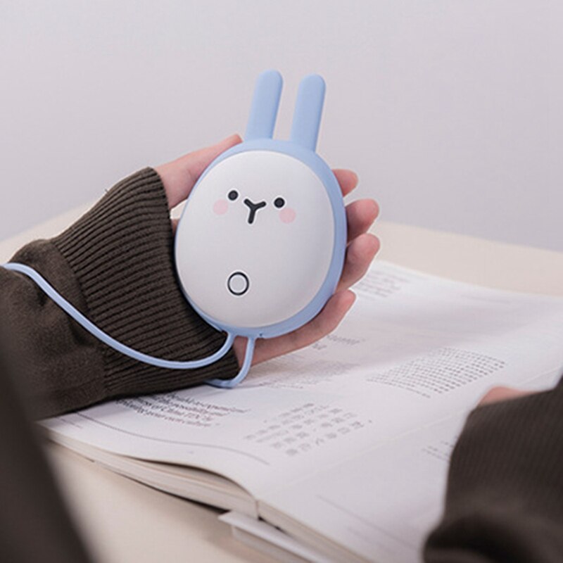Portable Cute USB Rechargeable Hand Warmers Heater Pocket Mini Cartoon Power Bank Handy Heater Warmers