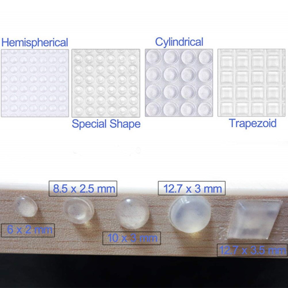 Tablero de corte para muebles de cocina, marco de silicona para parachoques de puerta de armario, cojín de cajón autoadhesivo, protección de pared transparente, 118 Uds.