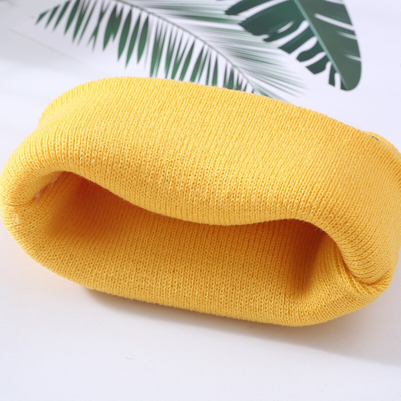 Kinderen 3d beren cartoon mutsen lente en herfst jongens meisjes mutsen gebreide mutsen winter warme effen kleur kindermutsen