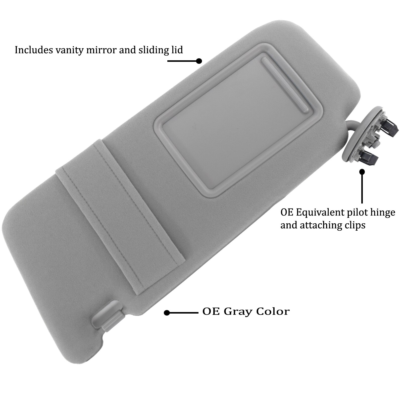 2Pc For Toyota Camry 2007 Car Sun Visor Sunshade Without Sunroof Driver Passenger Side Right Left Organizer