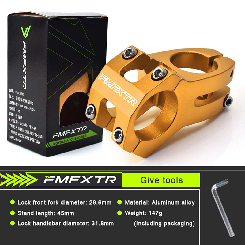 Pipă scurtă scobită pentru biciclete de șosea și de munte , 31.8mm pipă ghidon , 6061 aliaj de aluminiu, accesorii pentru ciclism: Alb