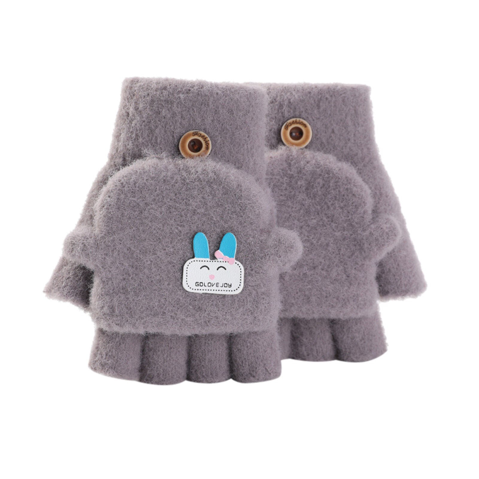 Soft Convertible Flip Top Handschoenen Kids Baby Winter Warm Knit Vingerloze Wanten Rekawiczki Leuke Cartoon Kinderen Handschoenen Guantes