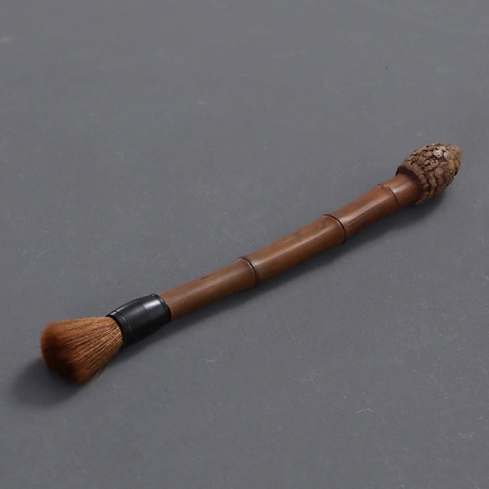 Caneta fina de bambu para fazer chá, acessório para uso doméstico, pote de bambu feito de madeira