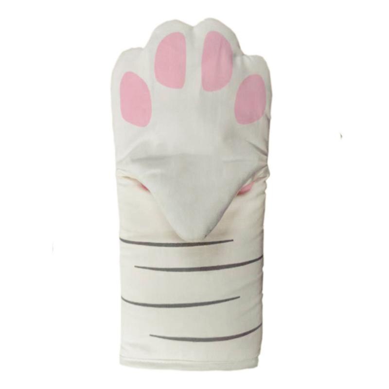 3D Cartoon Cat Paws Oven Mitts Long Cotton Baking Insulation Gloves Microwave Non-slip Heat Resistant Kitchen Gloves