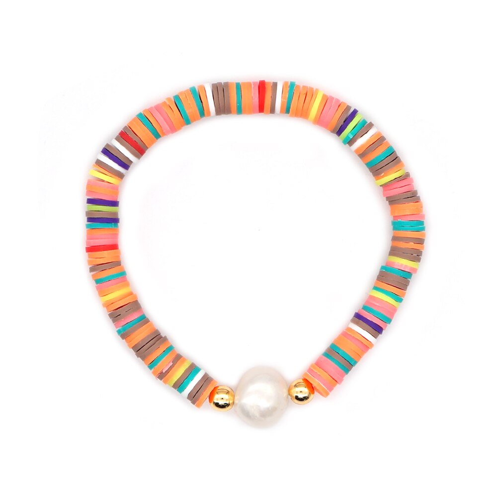 Go2 boho heishi kralen afrikaanse armbanden echte parel armband voor vrouwen boho string pulseira mujer zomer strand handgemaakte sieraden: Zz -b200117b