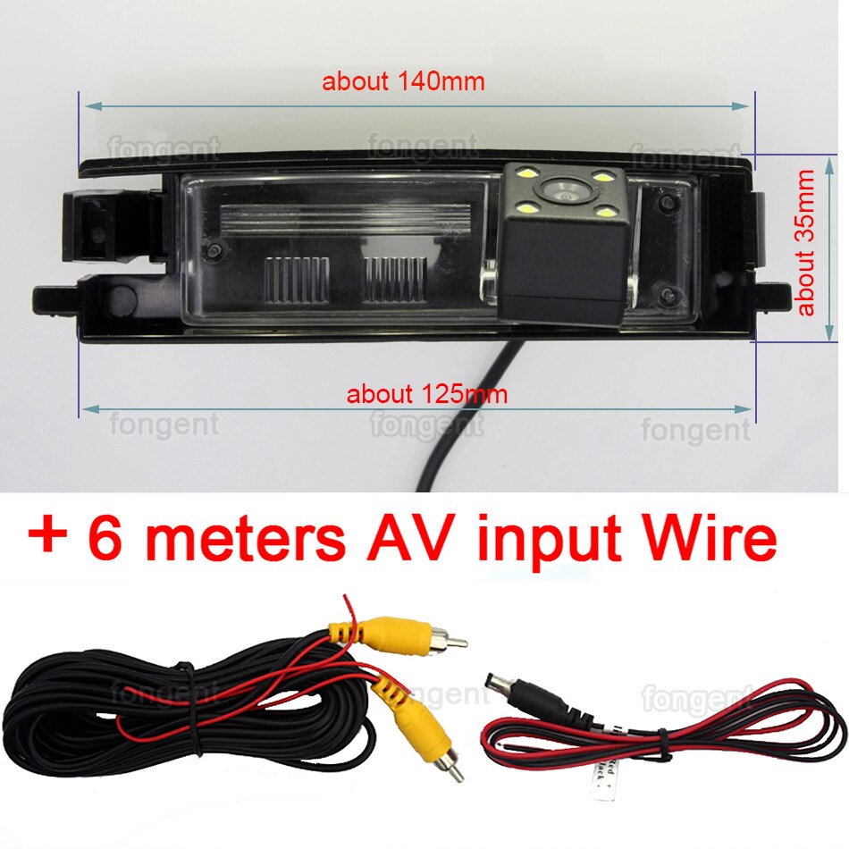 Para TOYOTA RAV4 2000, 2001, 2002, 2003, 2004, 2005, 2006, 2007, , , , , inversa cámara de Vista trasera de estacionamiento: 4led Rear Camera