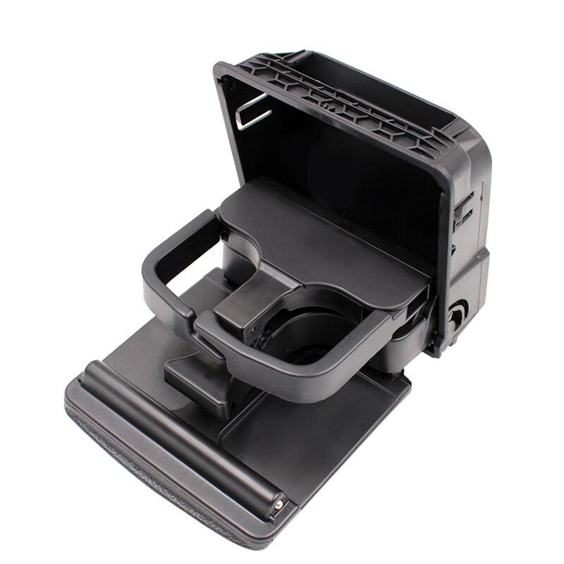 Compartimento central plegable para Volkswagen Golf 5 y 6, portavasos trasero, color negro, 1K0862532, 1K0862533