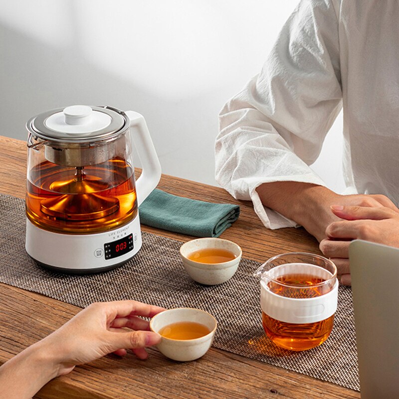 zk30 800ML Multifunction Electric Kettle Glass Health Pot Stew Porridge Slow Cooker Heater Water Heating Insulation Kettle