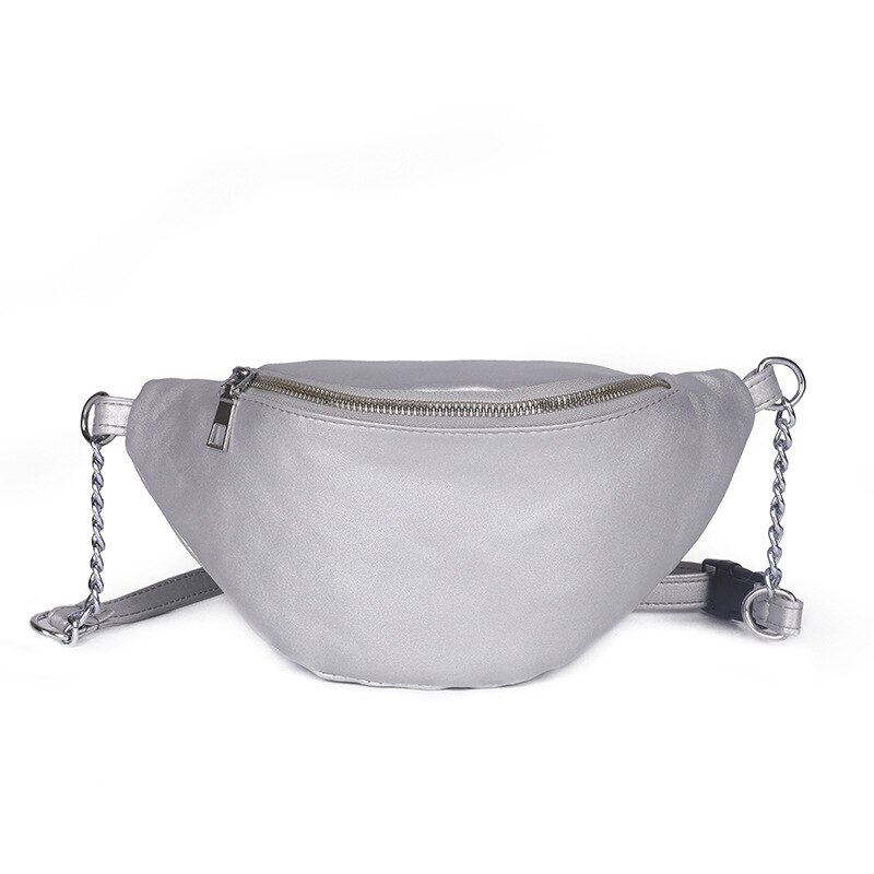 Sport Ich bin Freien Beiläufige Laufende Tasche Kette Brust Tasche Schulter Tasche Nach Bote Tasche: silber-