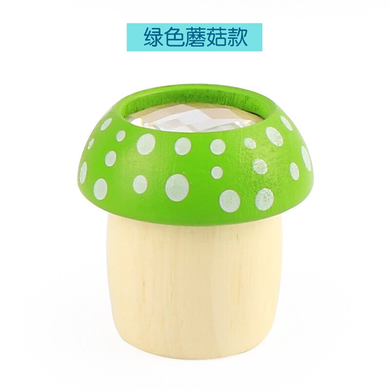 Honeycomb Eye Effect of Wooden Kaleidoscope Doubling Mirror Toddler Education Sensory Toys 2pcs/lot: GREEN