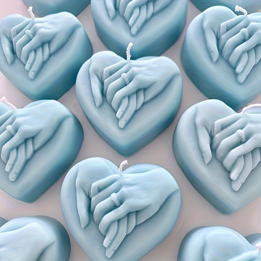 Moldes de velas de silicone em forma de coração 3D - perfeitos para proposta DIY, dia dos namorados, cera de aromaterapia, sabonete caseiro