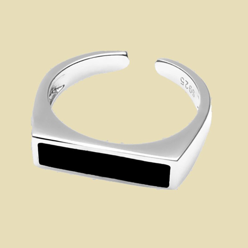 Bijoux Boho 925 Sterling Zilveren Zwarte Ringen Voor Vrouwen Lady Rings Party Statement Sieraden