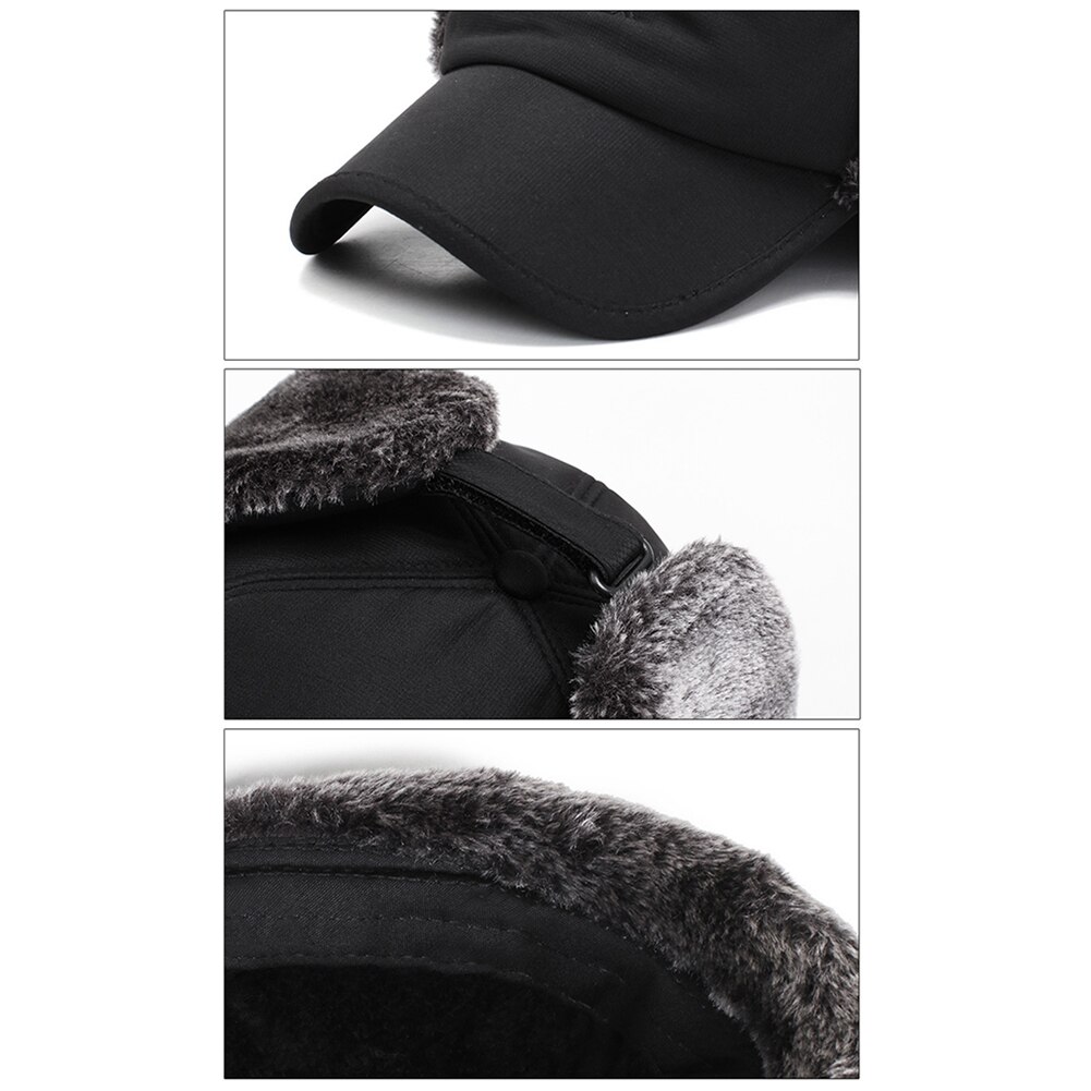 Sport avec oreille rabat casquette trappeur chapeaux coupe-vent masque détachable imperméable neige Ski masque chapeau pour snowboard randonnée