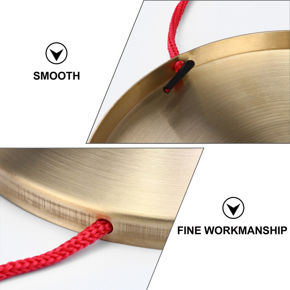 Juego de instrumentos musicales folclóricos de cobre, platillo de cobre, Gong de ópera, instrumento de percusión de Gong chino para