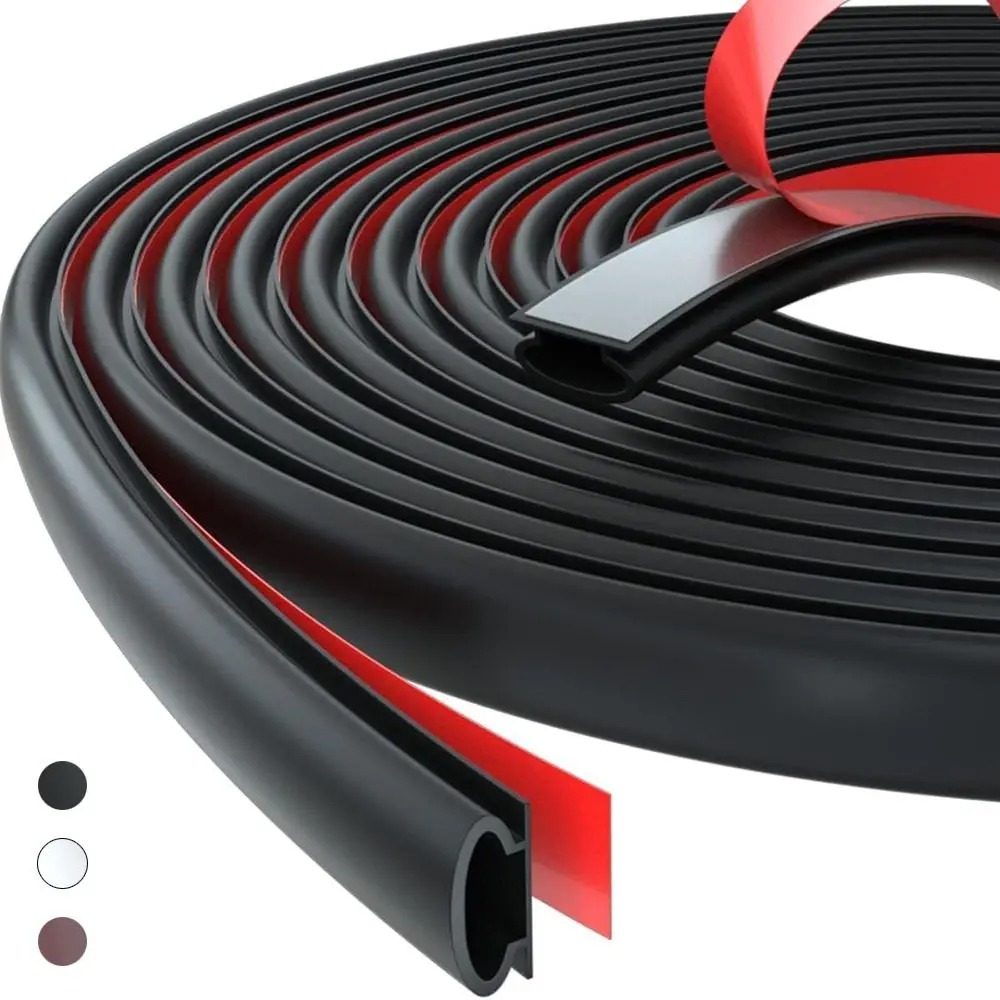 1 Pc 1/3/6 M Geluidsisolatie Weerstrippen Winddicht Deurafdichting Strip Rubber Zelfklevende Deur Frame Isolatie huishoudelijke: zwart / 3M