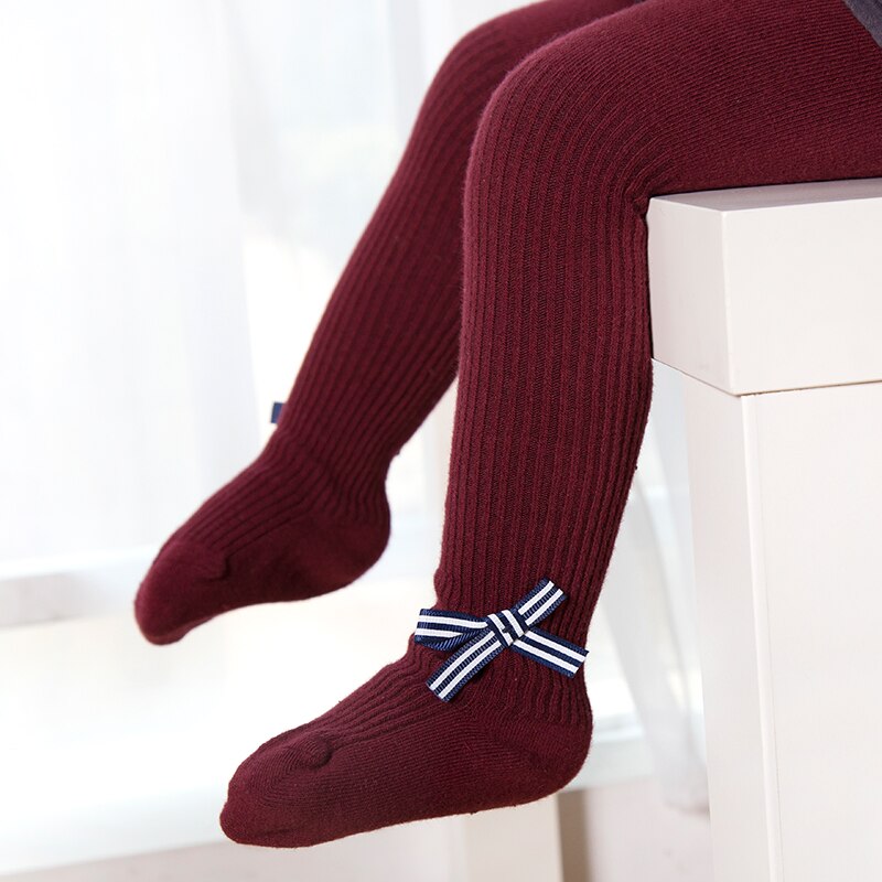 Baby Panty katoen Gebreide kous Lente Herfst Meisjes Panty Leuke Strik Meisjes Grote kont Panty Gratis Shippi
