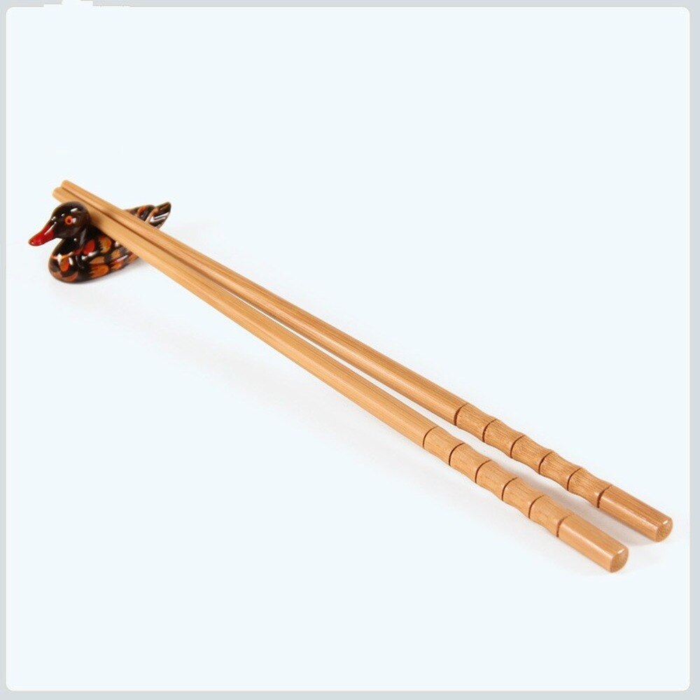5Pair Handmade Natural Bamboo Chopsticks Healthy Chinese Carbonization Wood Chop Sticks Reusable Sushi Food Stick Tableware