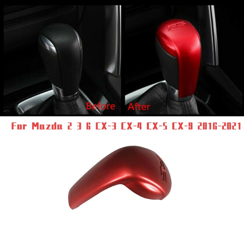 Rode Auto Pookknop Hoes Head Case Trim Voor Mazda 2 3 6 CX-3 CX-4 CX-5 CX-9