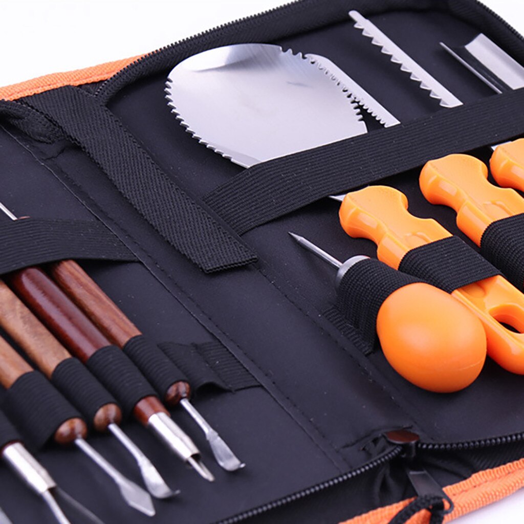 Tkxjry 13 Pièces Halloween Kit De Sculpture De Citrouille, Outils De