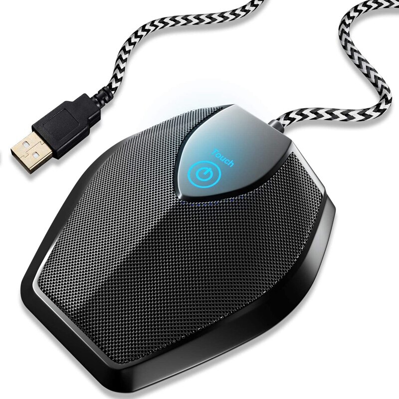 USB Conference Omnidirectional Microphone Contact Control Desktop Microphone for Computer Studio Microphone Laptop Mic: Default Title