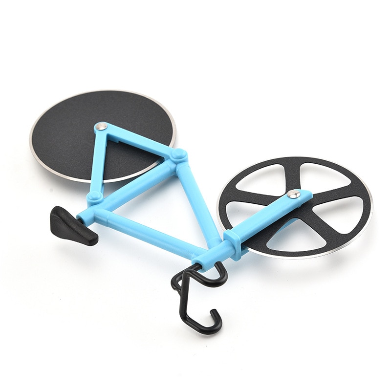 Roestvrij Staal Pizza Mes Twee-Wiel Fiets Vorm Pizza Snijmes Pizza Tool Bike Ronde Pizza Cutter messen