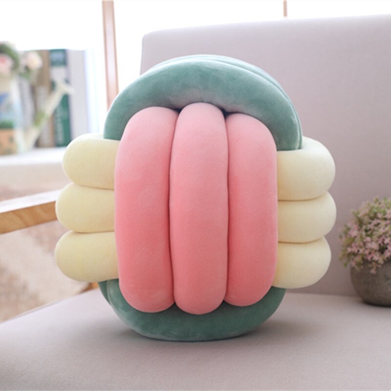 Gemengde Kleuren Weven Kussen Kussen Baby Kussen Cuddle Pillowtoddler Bal Kussen Nursery Decoratie Kinderkamer