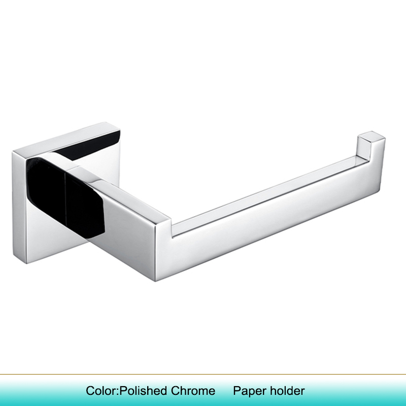 Accesorios de WC cromados pulidos, soporte de papel higiénico, gancho de pared, toallero, colgador de batas, juego de accesorios de baño de acero inoxidable: Rojo