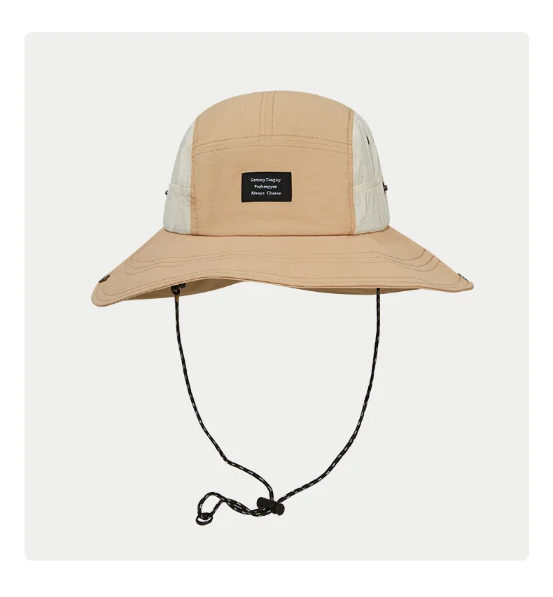 Sombreros de cubo con protección solar a juego para hombre y mujer, sombrero de verano para acampar, secado rápido, montañismo, senderismo, viaje, gorro de lavabo para el sol: Caqui