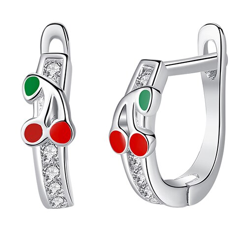 Natale 925 Sterling Silver smalto trifoglio coccinella ape orecchini per le donne ragazze bambini bambini gioielli di moda regalo Bijoux: ETYE3251