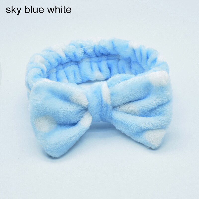 Omg Brief Coral Fleece Wassen Gezicht Haarbanden Voor Vrouwen Leuke Zachte Boog Meisjes Hoofdbanden Haarbanden Tulband Haar accessoires