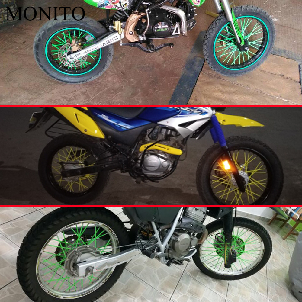 Motorcykel hjul fælg eger beskytter snavs cykel fælge skind covers skins til suzuki  rm85 rm125 rm250 rmz 250 rm/ rmz 85 125 250
