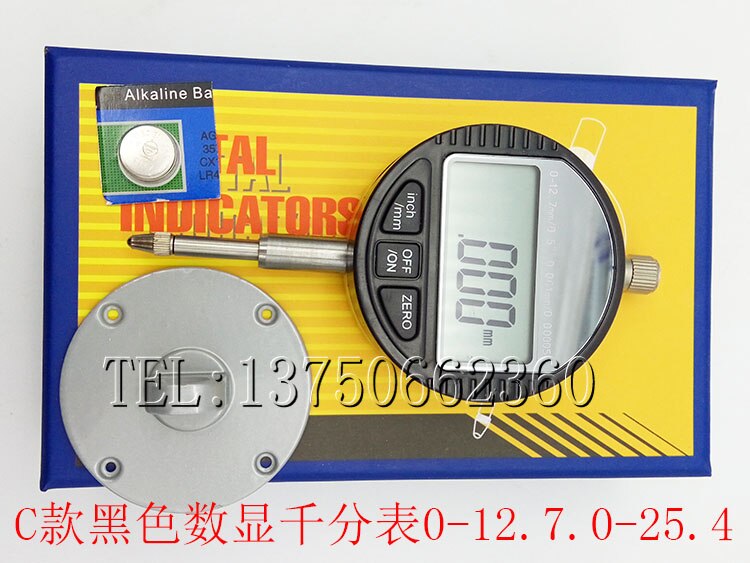 Digital Indicator 0.01/.0005 Digital Dial indicator Range 12.7mm/0.5" Gauge