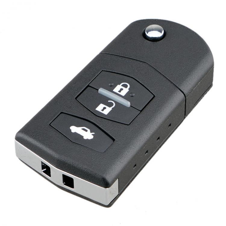 3 Buttons Car Key Fob Case Shell Replacement Flip Folding Remote Cover Car Key Accessories Parts Fit for Mazda 3 5 6