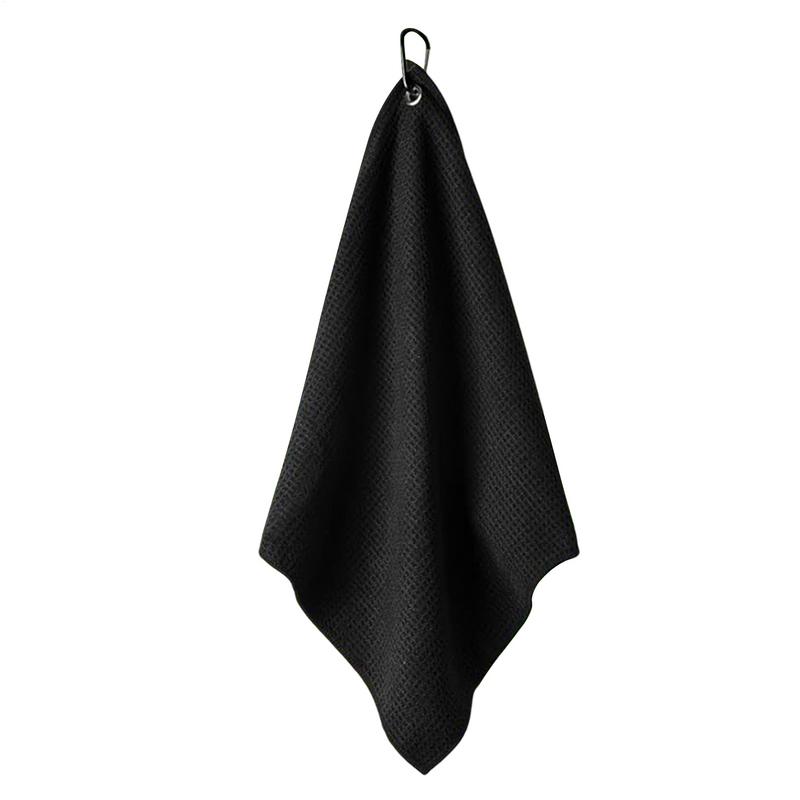 Microfiber golfhanddoek 23,6 x 15,7 inch wafelpatroon golfhanddoek golfers campingstof met karabijnhaak clip snel verwijderen