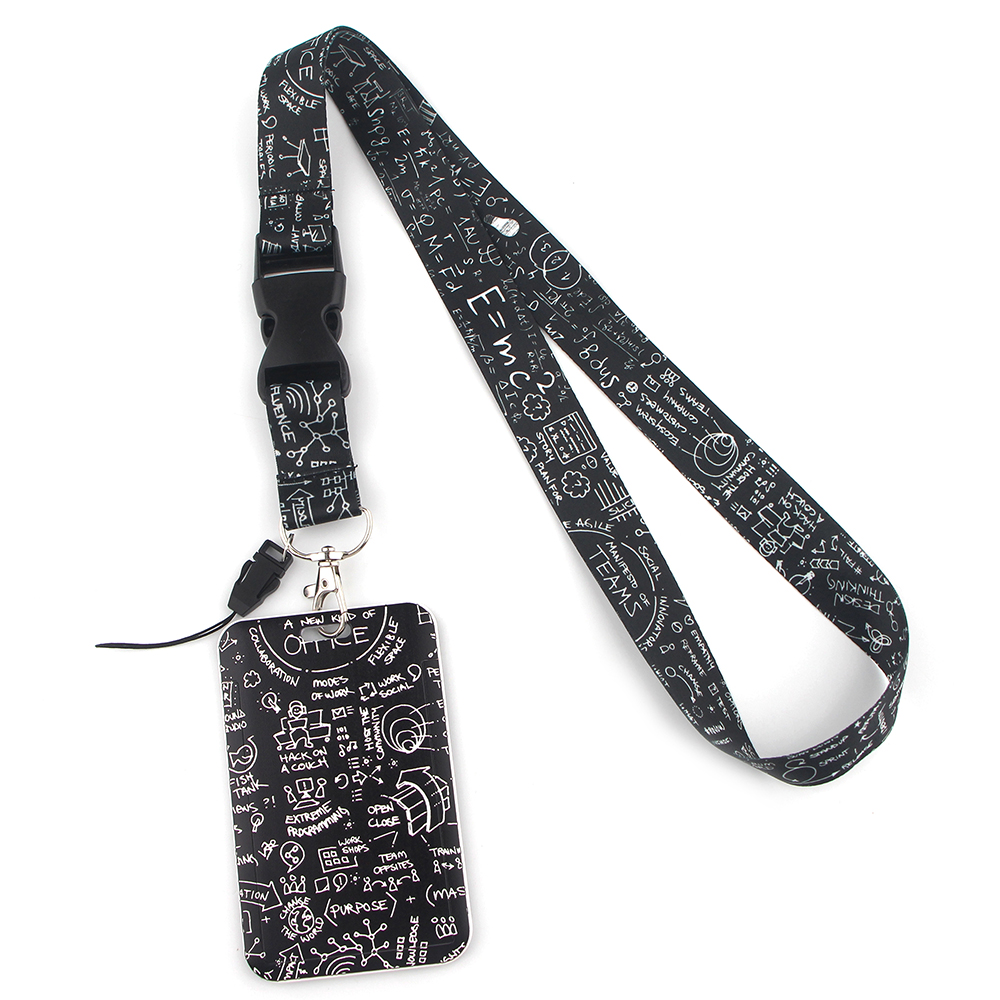 CB112 Math Formule Neck Strap Lanyard Sleutelhanger Mobiele Telefoon Strap Id Badge Houder Touw Sleutelhanger Accessoires Student Leraar: 3
