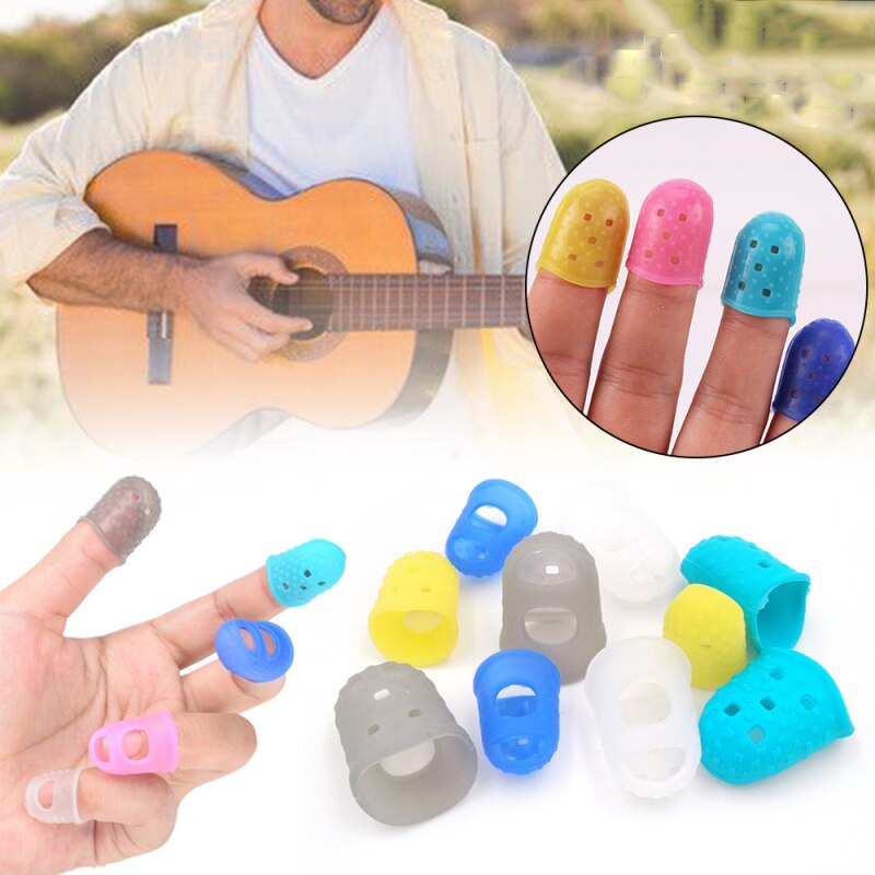 Gitarre Spielen Finger Schutz String Instrument Silikon Finger Protector Links Hand Gitarre Anfänger Praxis Finger Schutz