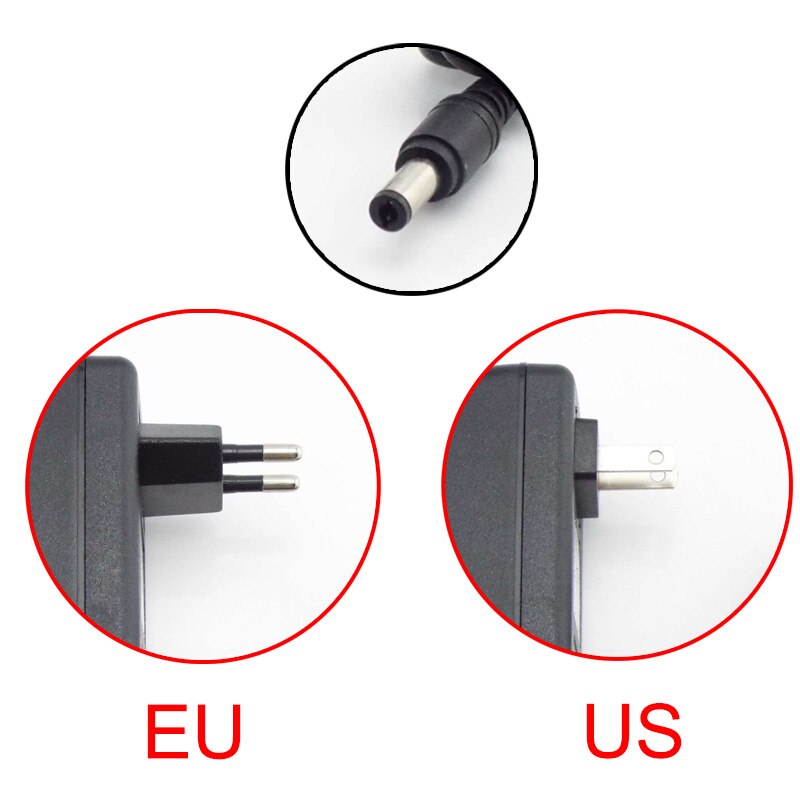 15V 1A 1000ma Ac 100V-240V Dc Voeding Adapter Plug Converter Voor Led Strip Light cctv Charger Switch 5.5X2.5Mm Us/Eu Plug W