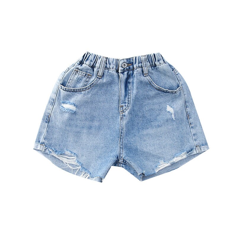 Kids Denim Shorts for Teenage Girls Summer Ripped Hole Short Pants Kids Beach Clothes Children&#39;s Shorts 4 6 7 8 10 11 12 13 14 Y