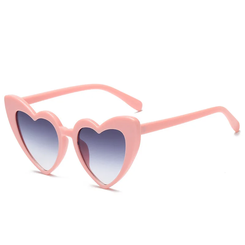 Lunettes de soleil en forme de cœur pour enterrement de vie de jeune fille, décor de mariage, réception nuptiale, fournitures de poule, lunettes pour future mariée et demoiselle d'honneur: green / Violet