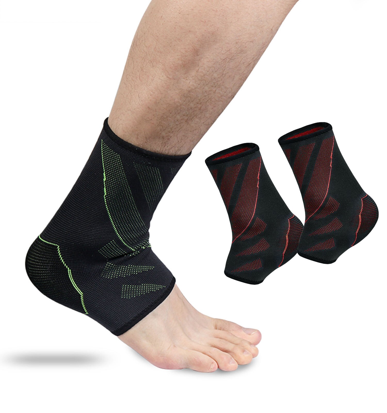 YYTZM 1 Paar Knöchel Unterstützung Nicht-Slip Silikon Ankle Brace Schutz Atmungsaktiv Gym Sport Fußball Anti-Verstauchten Knöchel protector